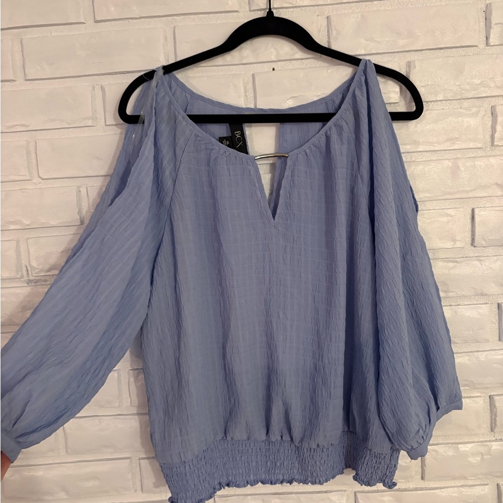 BCX Light Blue Women's Blouse